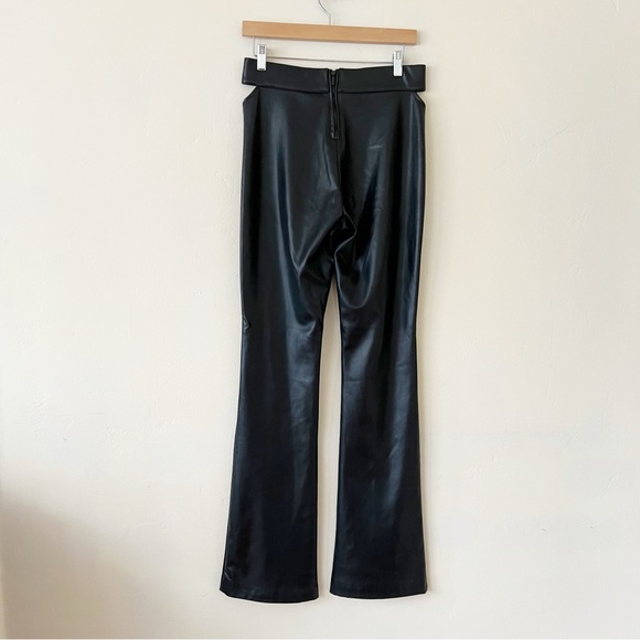 Zara Cut Out Faux Leather Flare Pants - Picture 10 of 10